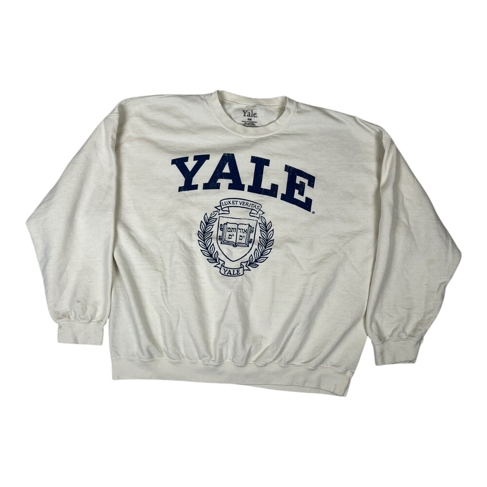 Yale University Bulldogs Crewneck Sweatshirt Size OS Ivy League Crest Logo Retro